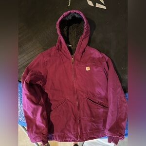 Carhartt girls size 14 large fleece lined jacket